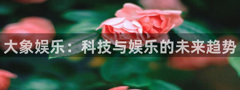 彩易通下载：大象娱乐：科技与娱乐的未来趋势